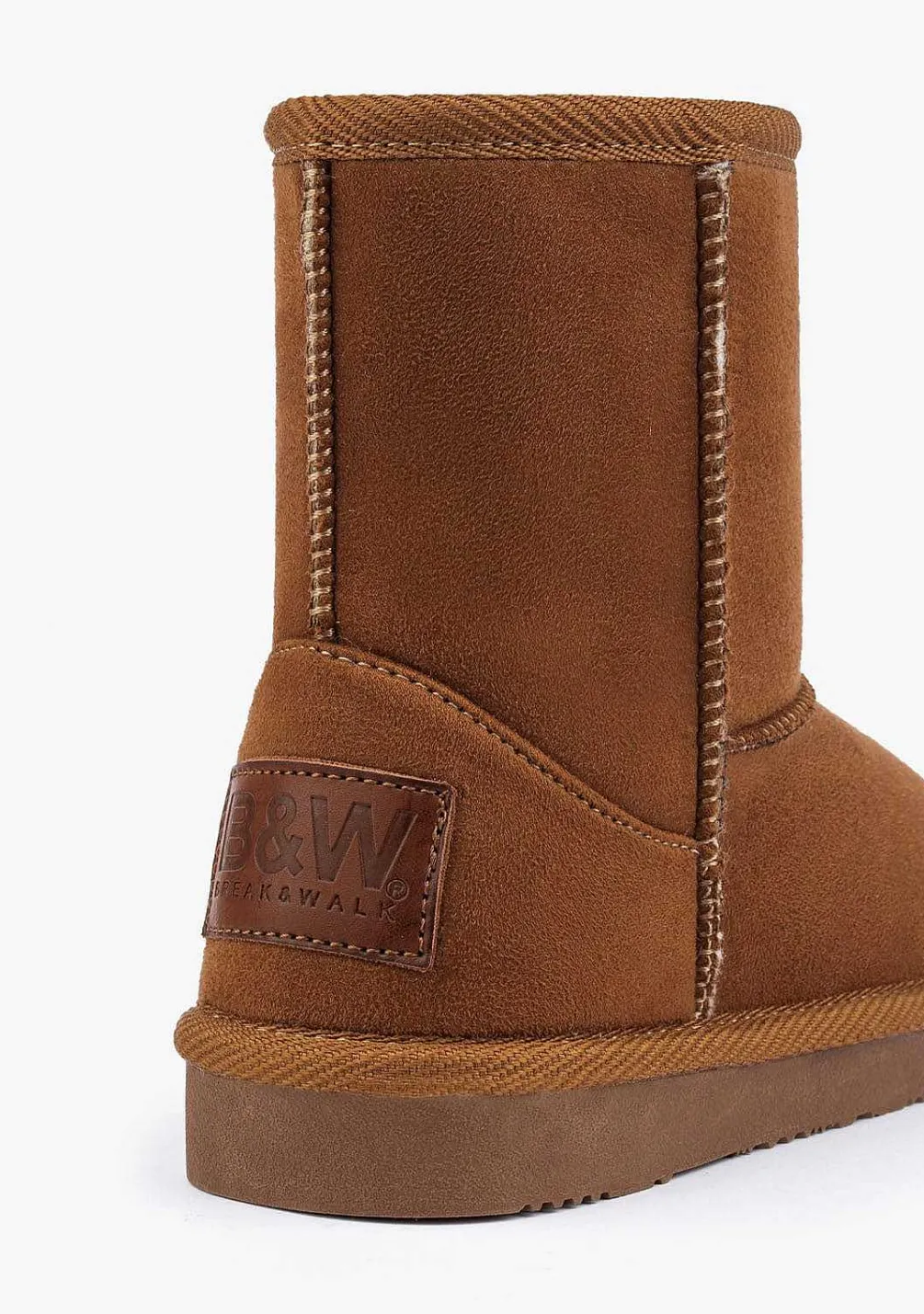 Botas-Conguitos Botas Australianas Com Logotipo Bronzeado Repelente De Agua Em Preto E Branco