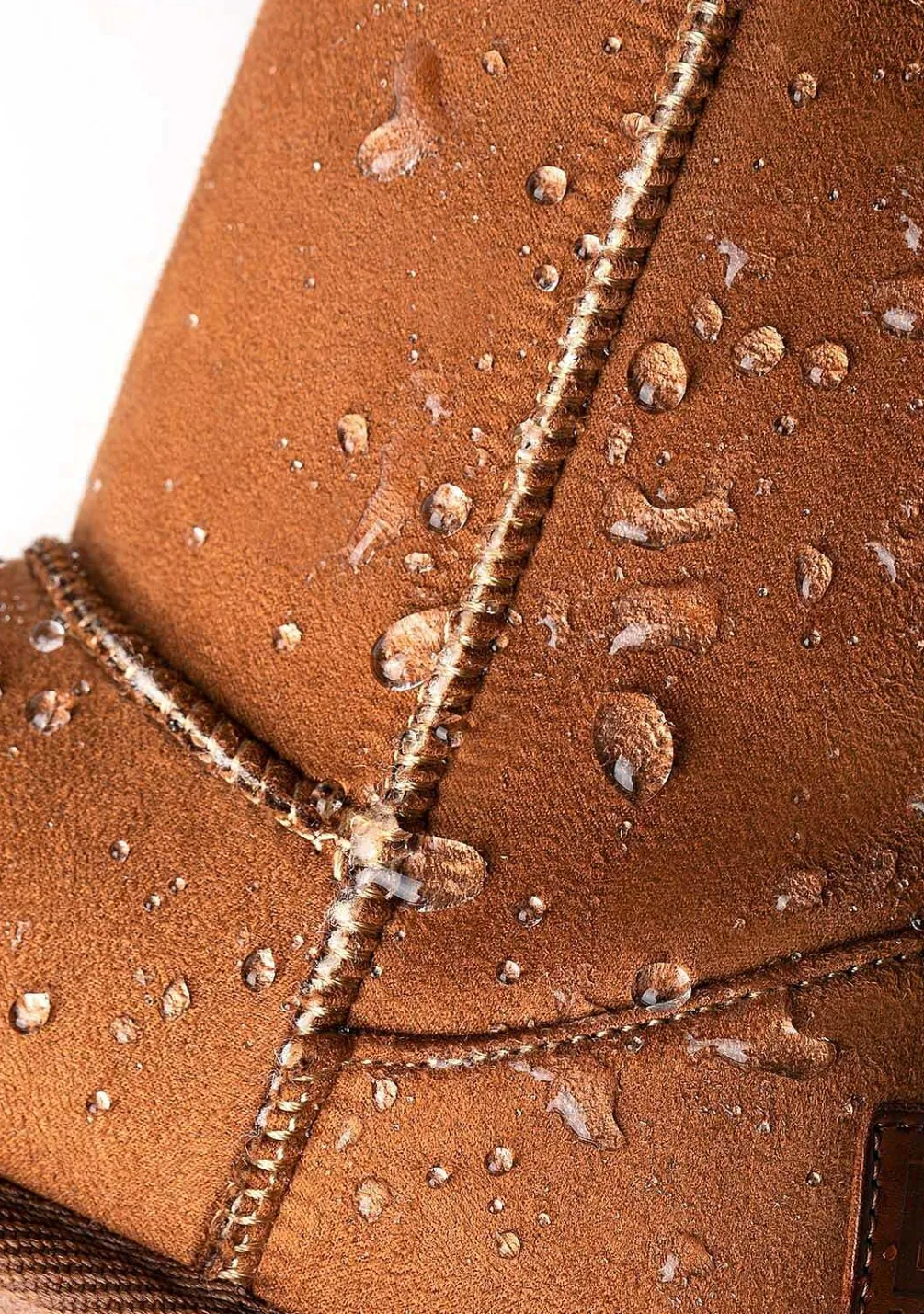 Botas-Conguitos Botas Australianas Com Logotipo Bronzeado Repelente De Agua Em Preto E Branco
