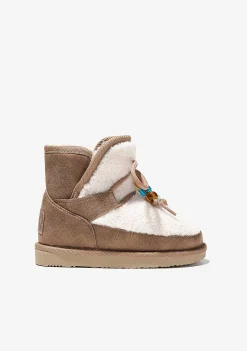 Botas-Conguitos Botas Australianas Com Micangas De Areia Para Menina P&B
