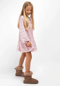 Botas-Conguitos Botas Australianas Com Pele De Arco Taupe Repelente De Agua Preto E Branco