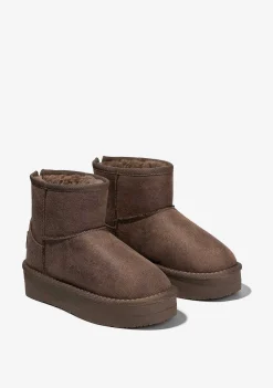 Botas-Conguitos Botas Australianas Com Ziper Taupe P&B