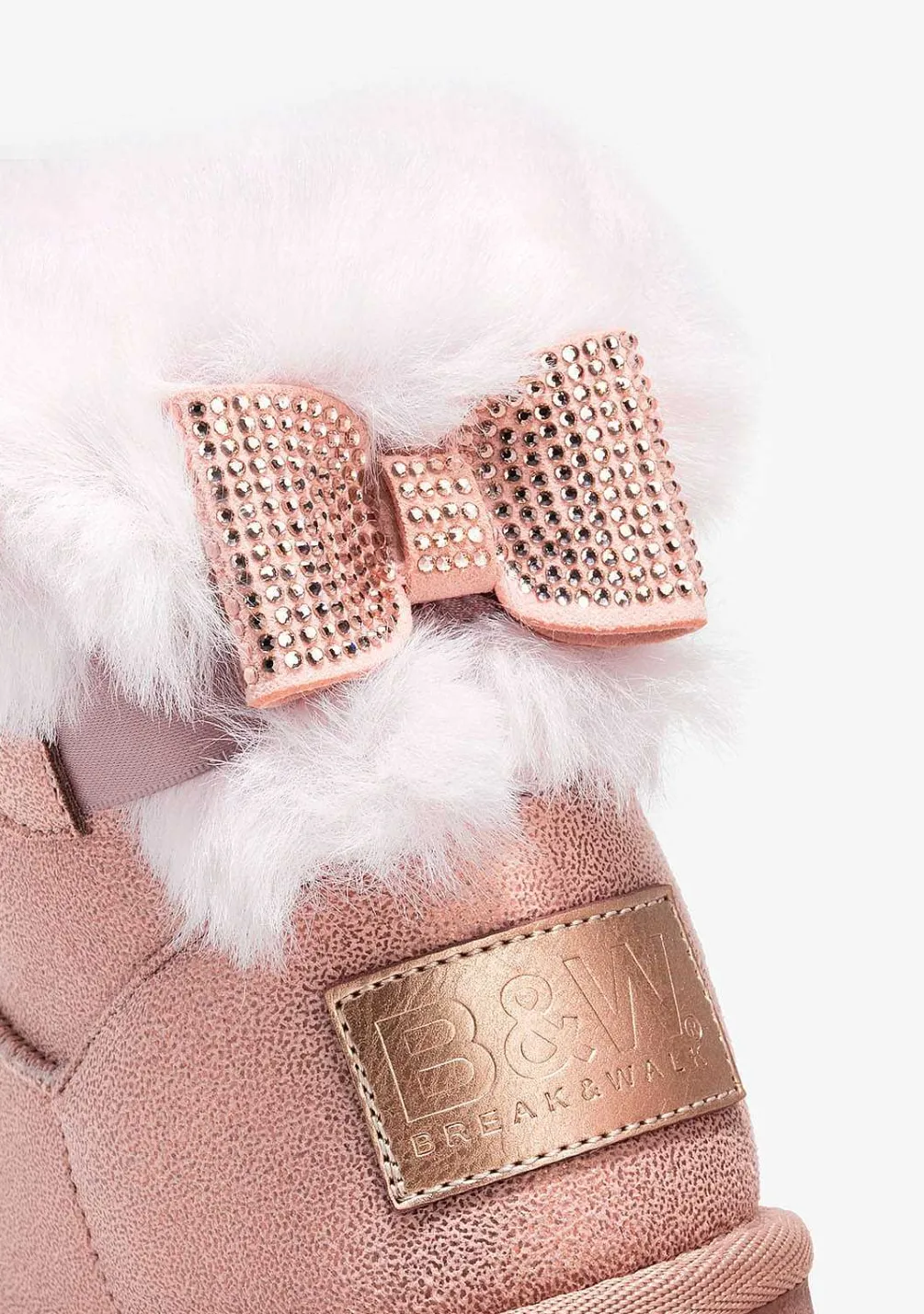 Botas-Conguitos Botas Australianas De Menina Em Strass Rosa P&B