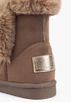 Botas-Conguitos Botas Australianas De Pele Taupe P&B