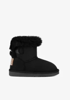 Botas-Conguitos Botas Australianas De Pele De Arco Preto Repelente De Agua P&B
