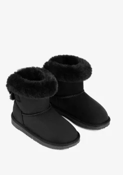 Botas-Conguitos Botas Australianas De Pele De Arco Preto Repelente De Agua P&B