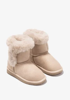 Botas-Conguitos Botas Australianas De Pele Bege P&B