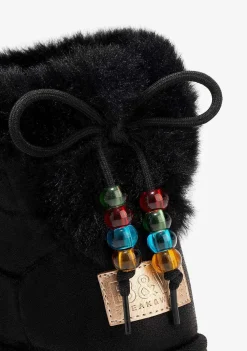 Botas-Conguitos Botas Australianas De Pele Com Contas Pretas P&B