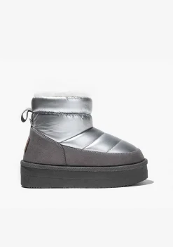 Botas-Conguitos Botas Australianas Metalizadas Prata P&B