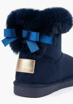Botas Australianas-Conguitos Botas Australianas Navy Bow Repelente De Agua P&B