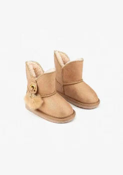 Botas Australianas-Conguitos Botas Australianas Pompon Magnesio Para Bebé