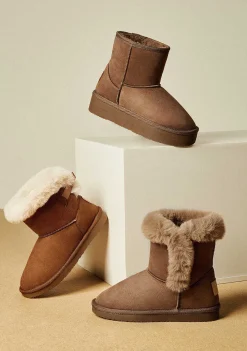 Botas-Conguitos Botas Australianas Taupe Repelente De Agua P&B