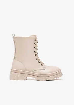 Botas-Conguitos Botas Bege De Menina Napa P&B