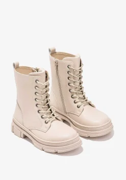 Botas-Conguitos Botas Bege De Menina Napa P&B