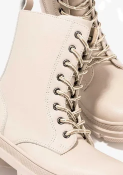 Botas-Conguitos Botas Bege De Menina Napa P&B