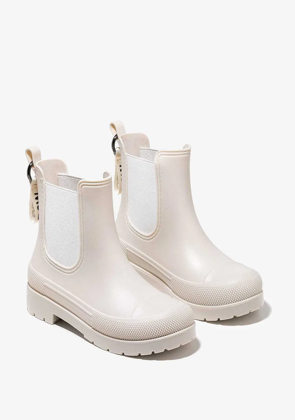 Botas De Chuva-Conguitos Botas De Chuva Unissex Bege Preto E Branco