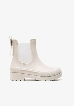Botas De Chuva-Conguitos Botas De Chuva Unissex Bege Preto E Branco