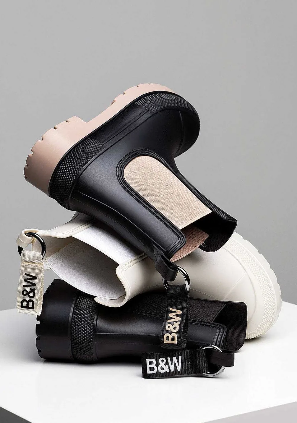 Botas De Chuva-Conguitos Botas De Chuva Unissex Pretas P&B