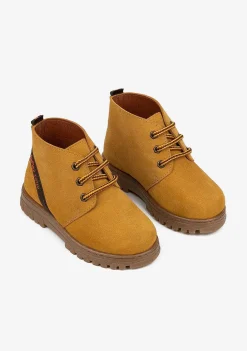 Sapatos De Menino-Conguitos Botas De Montanha Unissex Mostarda Goflex