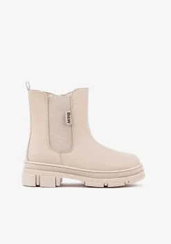 Botas-Conguitos Botas Elasticas Bege De Menina Napa P&B