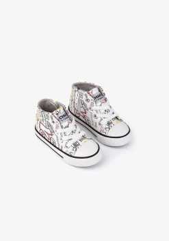 Tênis Casuais-Conguitos Botas Graffiti Napa Para Bebé