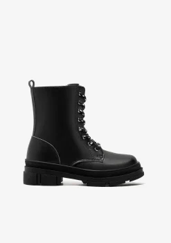 Botas-Conguitos Botas Pretas De Menina Napa P&B