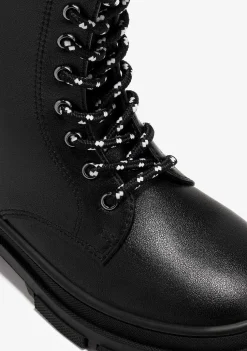 Botas-Conguitos Botas Pretas De Menina Napa P&B