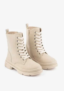 Botas-Conguitos Botins Basicos Bege De Menina