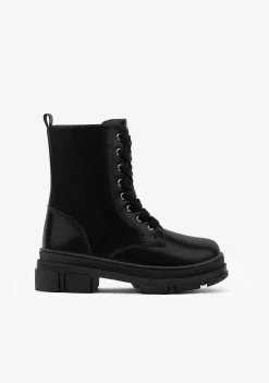 Botas-Conguitos Botins Basicos Pretos De Menina