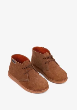 Sapatos De Menino-Conguitos Botins Safari Rapaz Castanhos