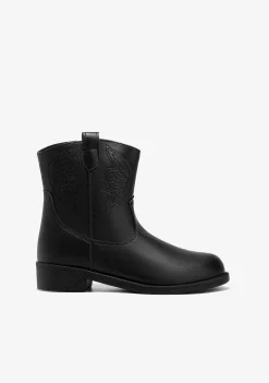 Botas-Conguitos Botins Cowboy Pretos De Menina