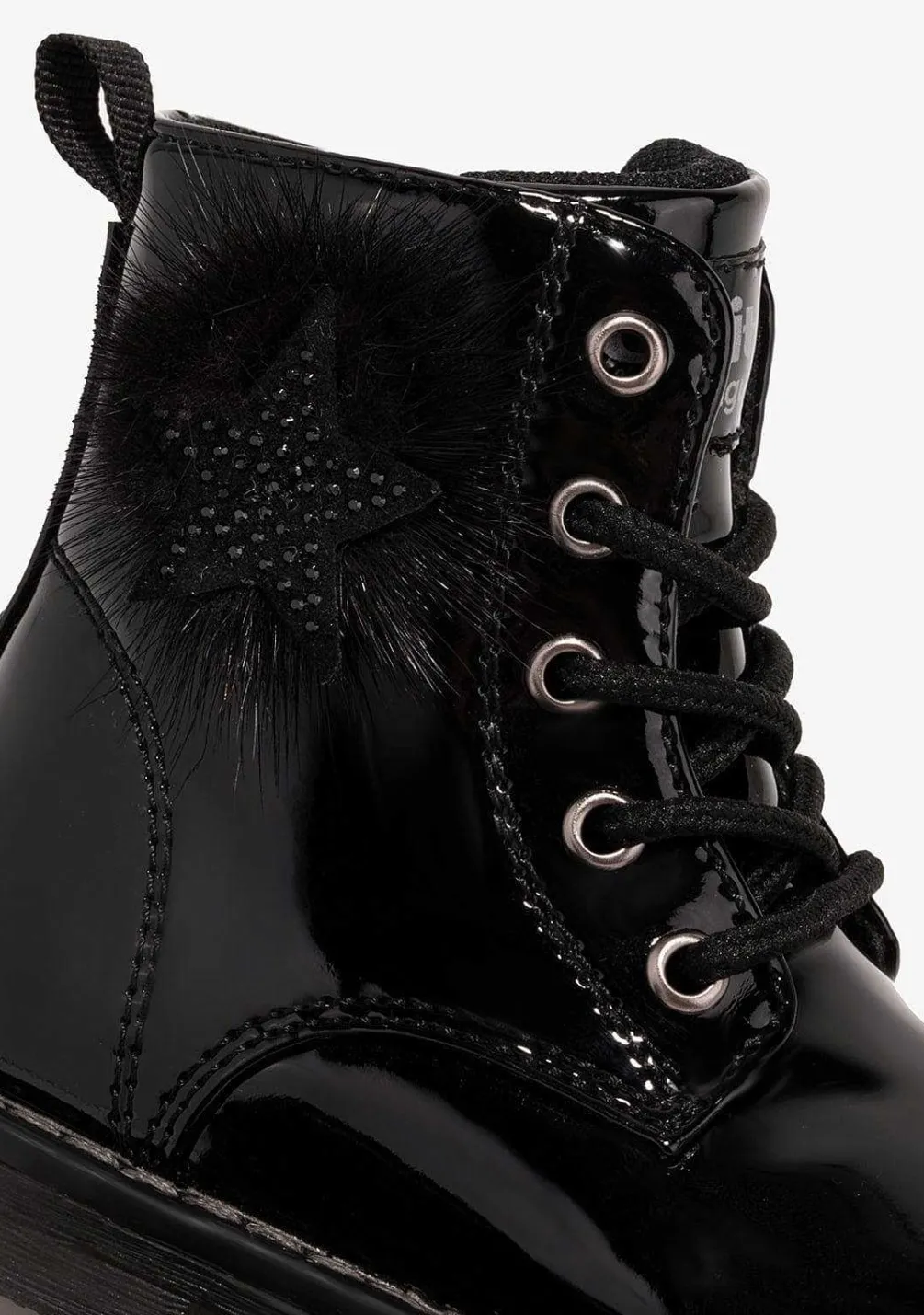 Botas-Conguitos Botins De Bebé Com Cordao Pompom Preto