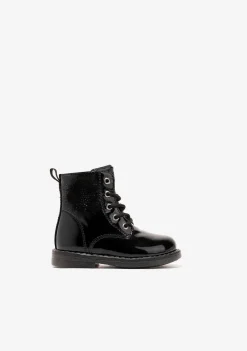 Botas-Conguitos Botins De Bebé Com Cordao Pompom Preto