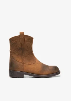 Botas-Conguitos Botins De Cowboy Em Camelo Para Menina
