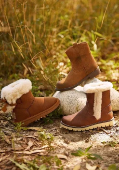 Botas-Conguitos Botins De Cowboy Em Camelo Para Menina