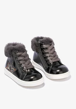 Tênis Casuais-Conguitos Botins De Estanho Envernizado Para Bebé Com Estrela Brilhante