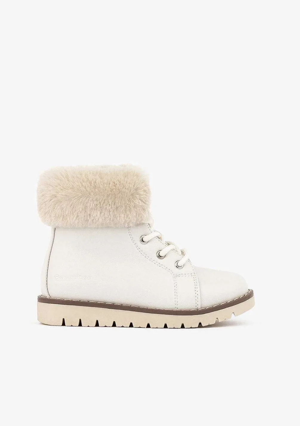 Botas-Conguitos Botins De Menina Bege Claro