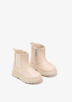 Botas-Conguitos Botins Elasticos Bege Bebé