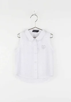 Camisetas-Conguitos Camisa Branca Sem Mangas De Menina