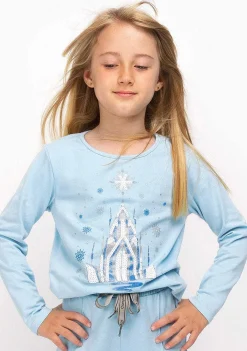 Camisetas De Manga Comprida-Conguitos Camisa Fantasia Azulada De Menina