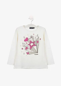 Camisetas De Manga Comprida-Conguitos Camisa Power Branca Feminina