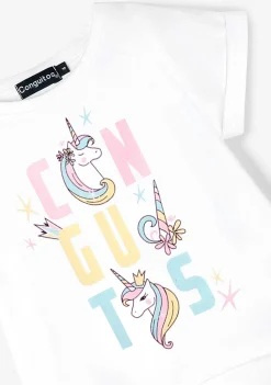 Roupas De Menina-Conguitos Camiseta Unicornio
