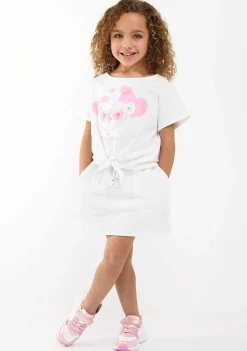 Roupas De Menina-Conguitos Camiseta Coracoes De Urso Branco