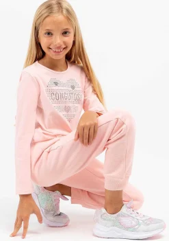 Camisetas-Conguitos Camiseta Feminina Com Coracao Rosa E Strass