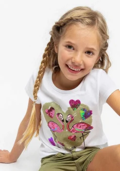 Camisetas-Conguitos Camiseta Feminina Com Lantejoulas 