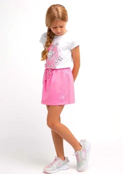 Camisetas-Conguitos Camiseta Unicornio Branca Com Lantejoulas Para Menina