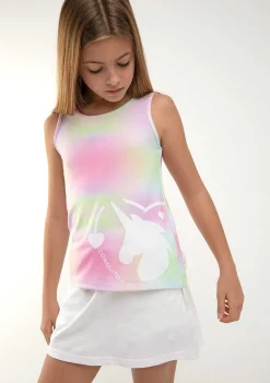 Roupas De Menina-Conguitos Camiseta Unicornio Multicolorida