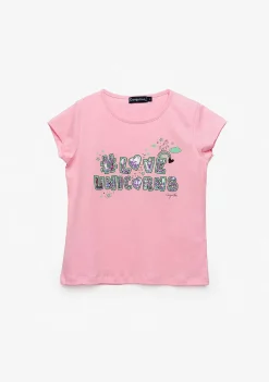 Camisetas-Conguitos Camiseta Unicornios Rosa Amor Para Menina