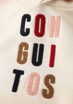Moletons-Conguitos Capuz Bege Menina