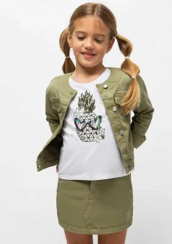 Roupas De Menina-Conguitos Casaco Caqui De Menina