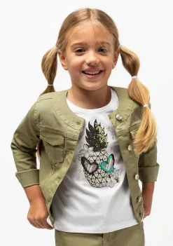 Roupas De Menina-Conguitos Casaco Caqui De Menina